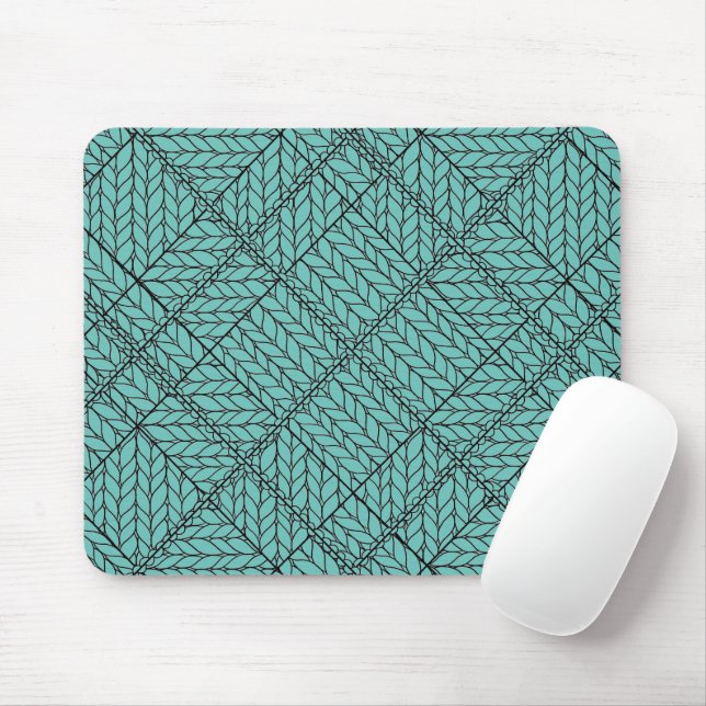 TEAL ARGYLE GESTRICKTES Mauspad (Mit Mouse)
