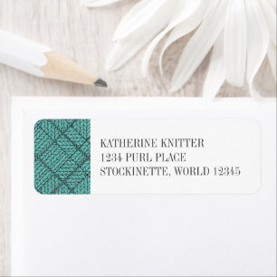 TEAL ARGYLE STRICKEN Rücksendeetiketten