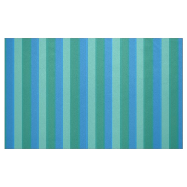 Teal atomique et tissu de coton de rayures de (Fat Quarter)