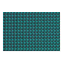 Teal Black Büffel-Herz-Karopapier