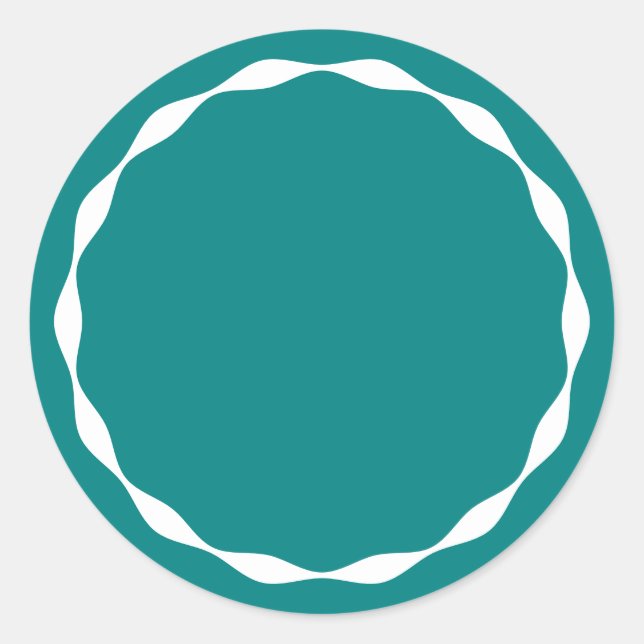 Teal Blank Circle Custom Spice Container Sticker (Vorderseite)