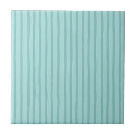 Teal Blue Stripes Fliese
