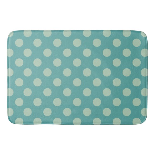 Teal Dots Pattern Badematte (Vorderseite)