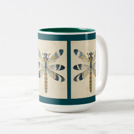 TEAL DRAGONFLY MUG ZWEIFARBIGE TASSE