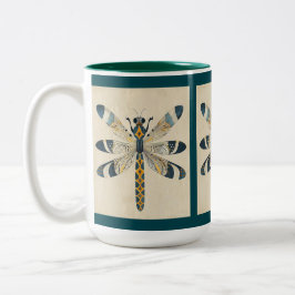 TEAL DRAGONFLY MUG ZWEIFARBIGE TASSE