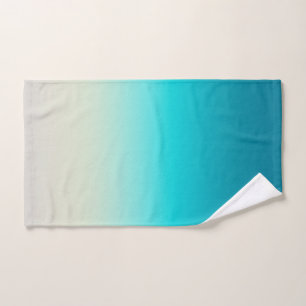 Teal Farbverlauf Modern Ombre Handtuch