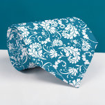 Teal Floral Pattern Custom Necktie Krawatte<br><div class="desc">This custom necktie features a sophisticated floral pattern, making it a stylish and unique accessory. It's perfect for adding a touch of personality to any outfit, whether it's for a special occasion or everyday wear. The high-quality fabric ensures a comfortable and long-lasting wear, and the custom design allows you to...</div>