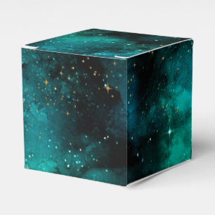 Teal Galaxy Series Design 1 Geschenkschachtel