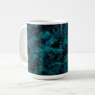 Teal Galaxy Series Design 4 Kaffeetasse