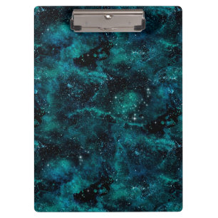 Teal Galaxy Series Design 4 Klemmbrett