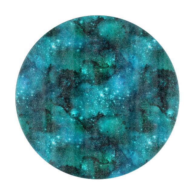 Teal Galaxy Series Design 6 Schneidebrett (Vorderseite)