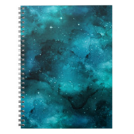 Teal Galaxy Series Design 7 Notizblock