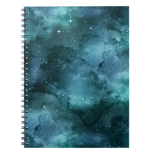 Teal Galaxy Series Design 7 Notizblock (Vorderseite)