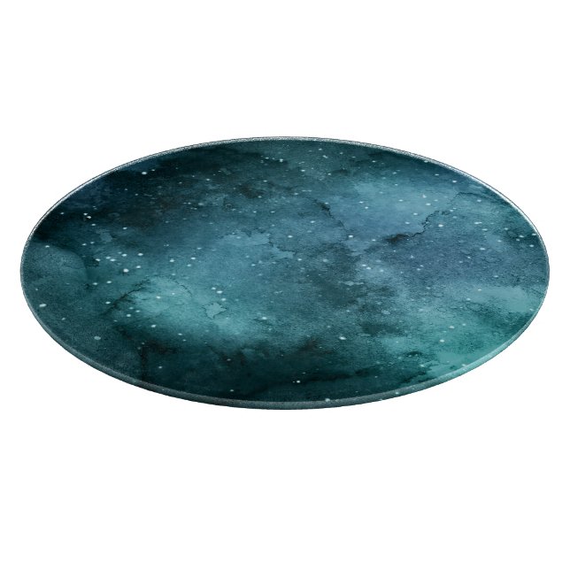 Teal Galaxy Series Design 7 Schneidebrett (Ecke)