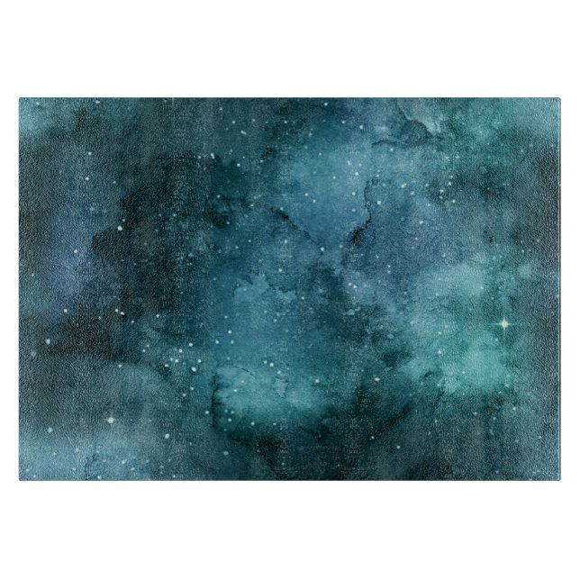 Teal Galaxy Series Design 7 Schneidebrett (Vorderseite)