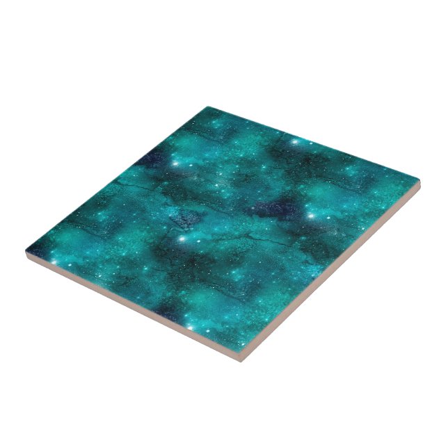 Teal Galaxy Series Design 8 Fliese (Seite)