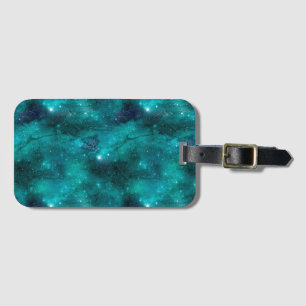 Teal Galaxy Series Design 8 Gepäckanhänger