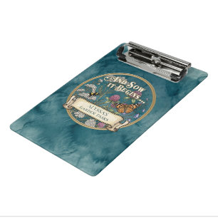 Teal-Gartenaufgaben-Planungs-Mini-Clipboard Mini Klemmbrett