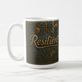 Teal Gold Resilient Affirmation Classic Mug Kaffeetasse