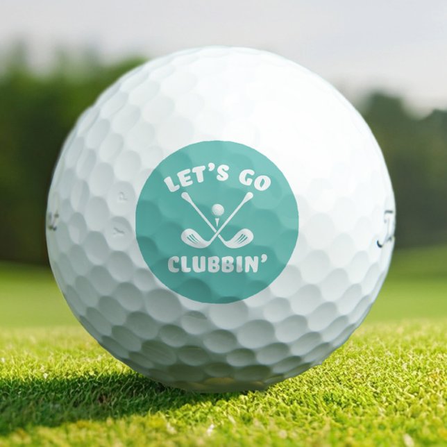 Teal Golfer Funny Whimsical Tournament Favor Golfball (Teal Golfer Funny Whimsical Tournament Favor Golf Balls)