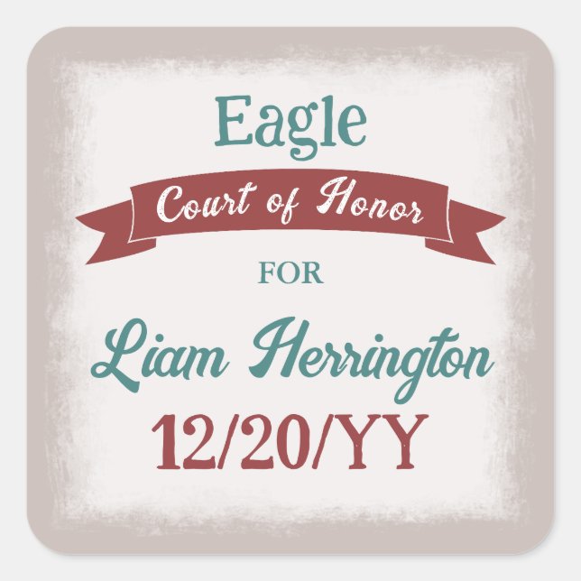 Teal Green, Burgundy Celebration Sticker (Vorderseite)