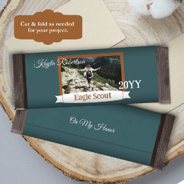 Teal Green, Copper Eagle Scout Candy Bar Wrapper Flyer