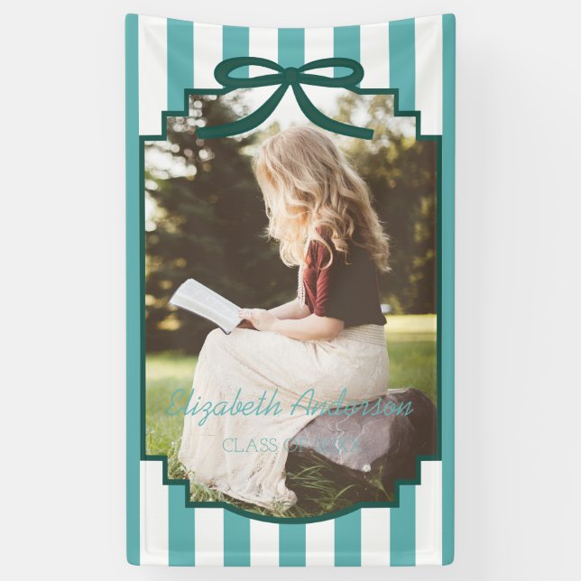 Teal Green Graduation Banner (Vertikal)