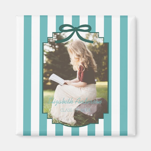 Teal Green Graduation Magnet (Vorne)