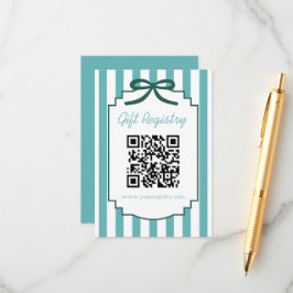 Teal Green Graduation Registry Begleitkarte