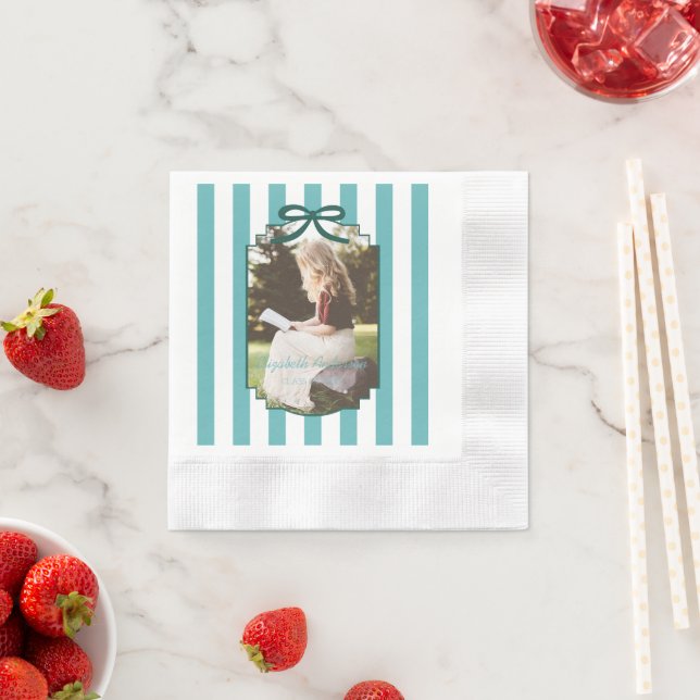 Teal Green Graduation Serviette (Beispiel)