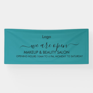 Teal Green Lips Schönheitssalon Banner