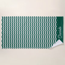 Teal Grün Chevron Dreiecksmuster mit eigenem Namen