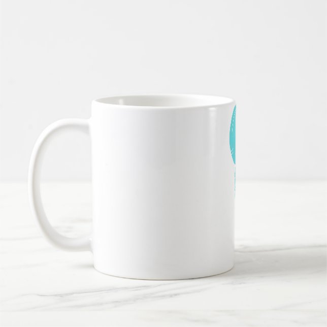 Teal hawk bird and moon kaffeetasse (Links)