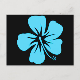 Teal Hibiscus Postkarte