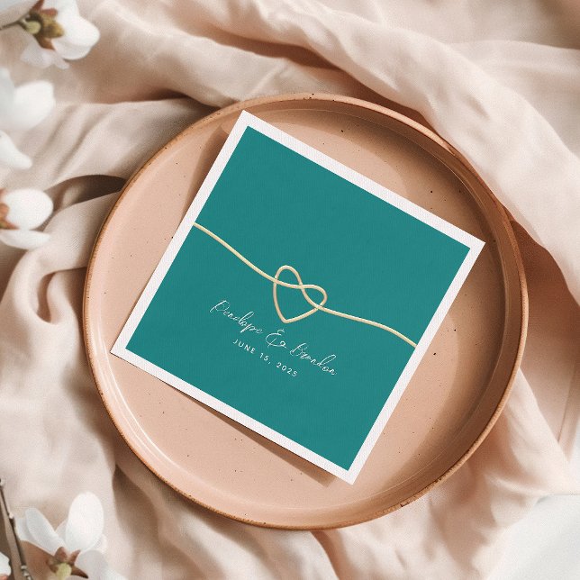 Teal-Hochzeit Serviette (Von Creator hochgeladen)