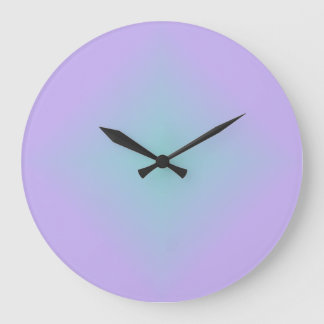 Teal Lavender Glow Große Wanduhr