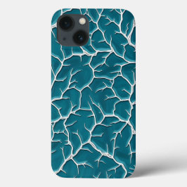Teal Lightning Texture iPhone Case Design
