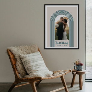 Teal Lombard Linien Bogen Custom Foto Kunst Druck Poster