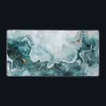 Teal Marble Gold Vein Desk Mat Schreibtischunterlage<br><div class="desc">Elevate your workspace with this elegant teal marble desk mat featuring flowing aqua tones and delicate gold vein accents. The fluid abstract design brings a modern,  luxurious feel while creating a calm and stylish surface perfect for work,  gaming,  or creative projects.</div>