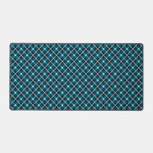 Teal & Navy Geometric Grid Pattern