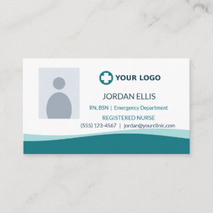 Teal Nurse Healthcare-Logo-Foto Visitenkarte