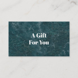 Teal ocean, modern rabattkarte