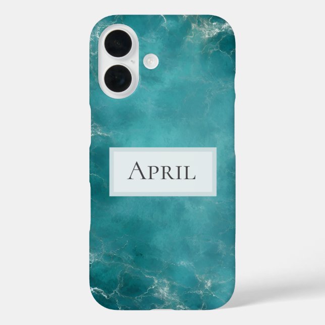 Teal Ozean iPhone 16 Hülle (Rückseite)