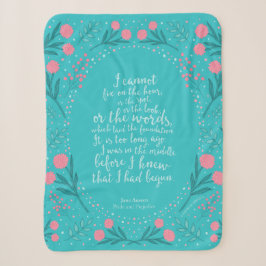 Teal & Pink Floral Jane Austen Pride and Prejudice Sherpadecke