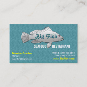 Teal Seafood Restaurant   Küstenmeeresfrischrestau Visitenkarte