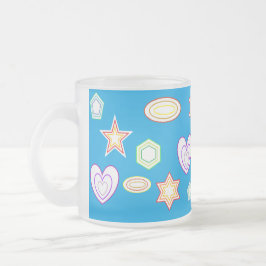 Teal Shapes mug Mattglastasse