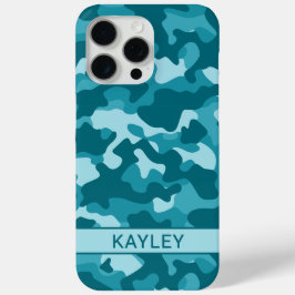 Teal-Tarnmuster-Personalisierung Case-Mate iPhone Hülle