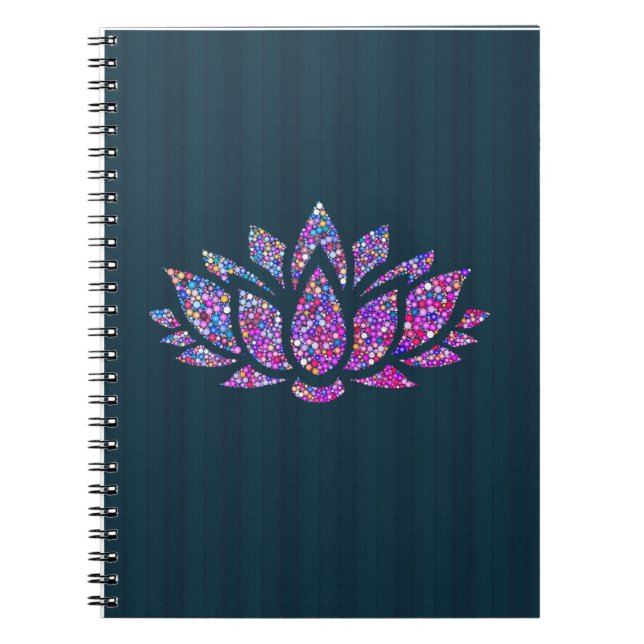 Teal tranquille et carnet de fleur de Lotus (Devant)