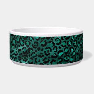 Teal- und Gold-Leoparden-Serien-Design 5 Napf