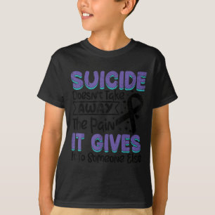 Teal und Lila Band für Suizidpräventionsbewusstsei T-Shirt